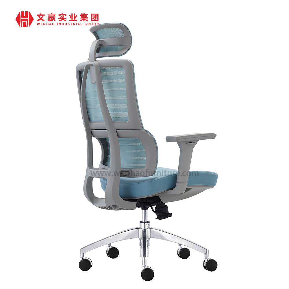 Cadeira ergonômica de escritório em tecido de malha azul/cadeiras giratórias modernas de móveis de escritório para computador