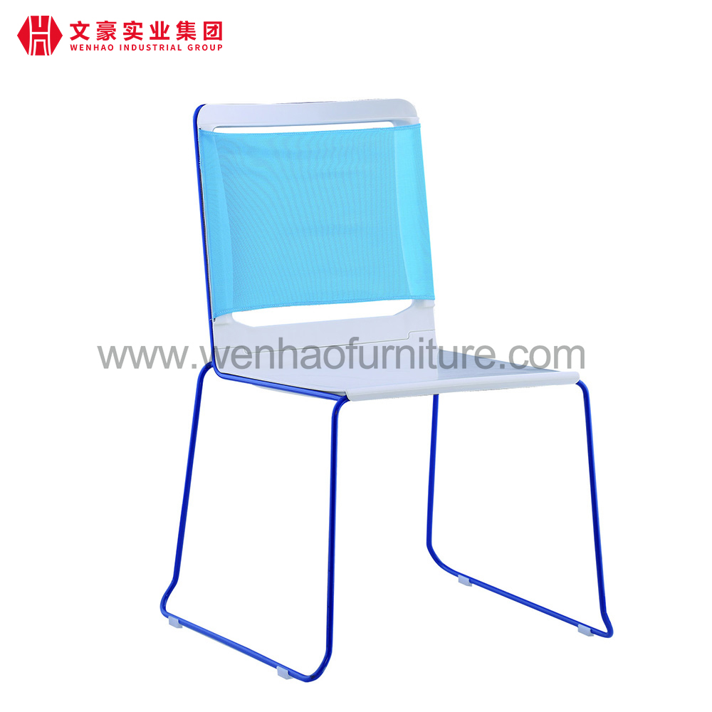 Cadeira de conferência de treinamento com mesa de escrita de estrutura de aço Cadeiras ergonômicas produtos de espaço de escritório