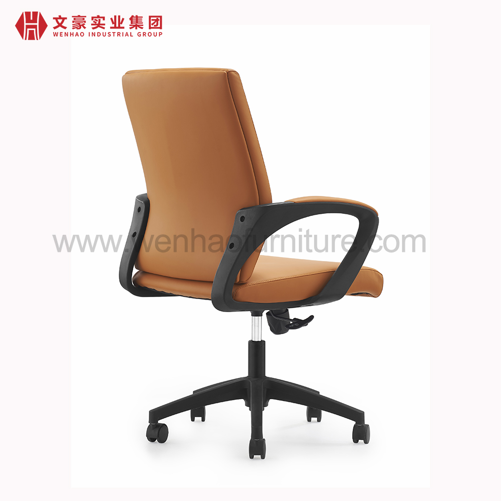 Cadeira de escritório de couro superior fornecedor de cadeiras de mesa estofadas giratórias laranja na China