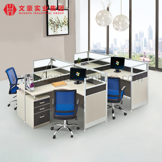 Foshan Móveis de alumínio moderno cubículo divisória mesa de madeira móveis de escritório estação de trabalho de escritório