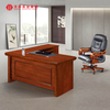 Mobília clássica luxuosa simples da mesa de escritório com imagens móveis da tabela executiva do escritório do armário de armazenamento