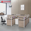 Cubículo de escritório com design modular direto da fábrica com 4 lugares para estação de trabalho de escritório para 4 pessoas