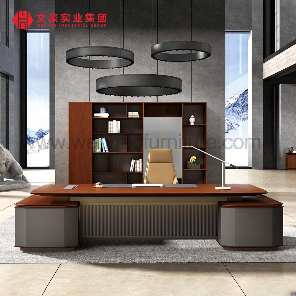 Conjunto de móveis de escritório luxuosos Mesa de gerente Preço Mesa de escritório de designer tradicional