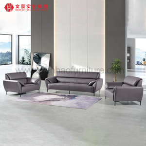 Sofá de couro de alta qualidade conjunto de móveis de assento de sofá de couro de luxo para escritório grande