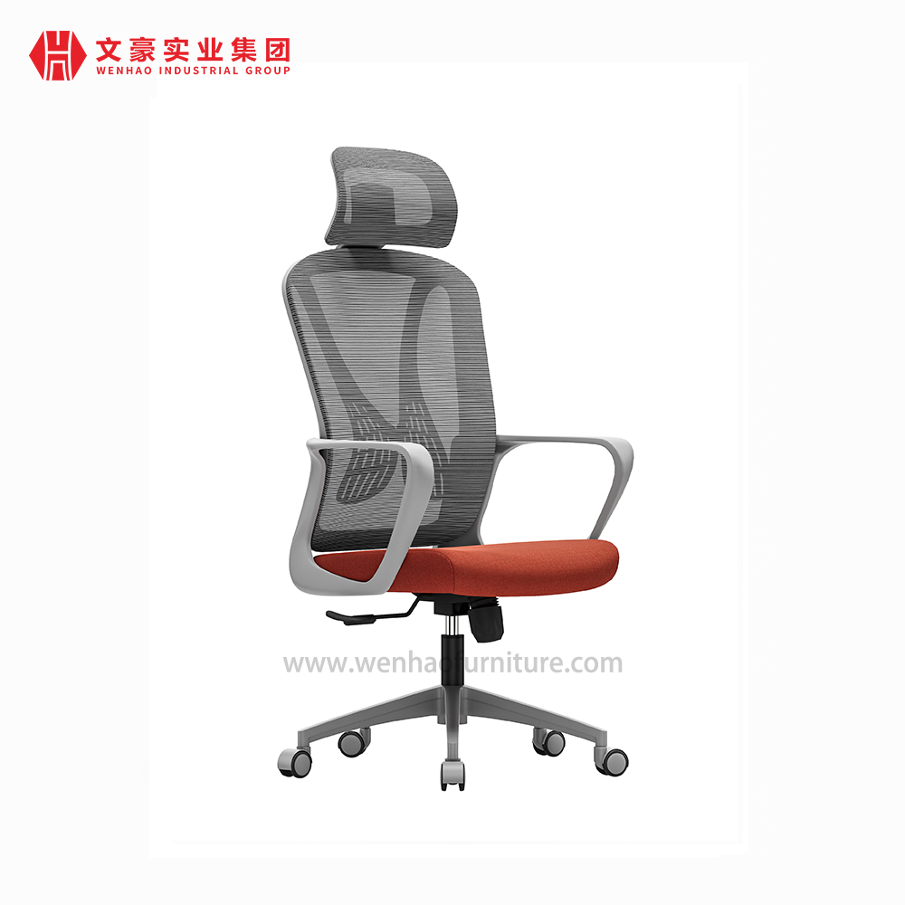 Cadeiras de mesa estofadas gestão ergonômica da cadeira do escritório da malha traseira alta com encosto de cabeça