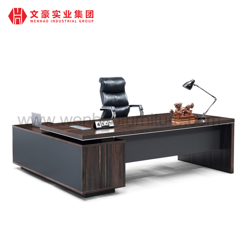 Foshan Fabricação Mesa de escritório de luxo em forma de L Mesa executiva Ceo Mesa de escritório
