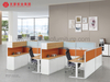 A estação de trabalho comercial do computador da mobília do projeto moderno separa cadeiras e tabelas do escritório de 6 pessoas