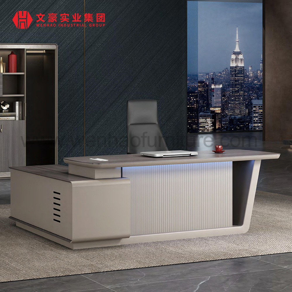 Gerente de mesa de móveis de escritório Design de mesa de escritório Design de mesa de chefe executivo
