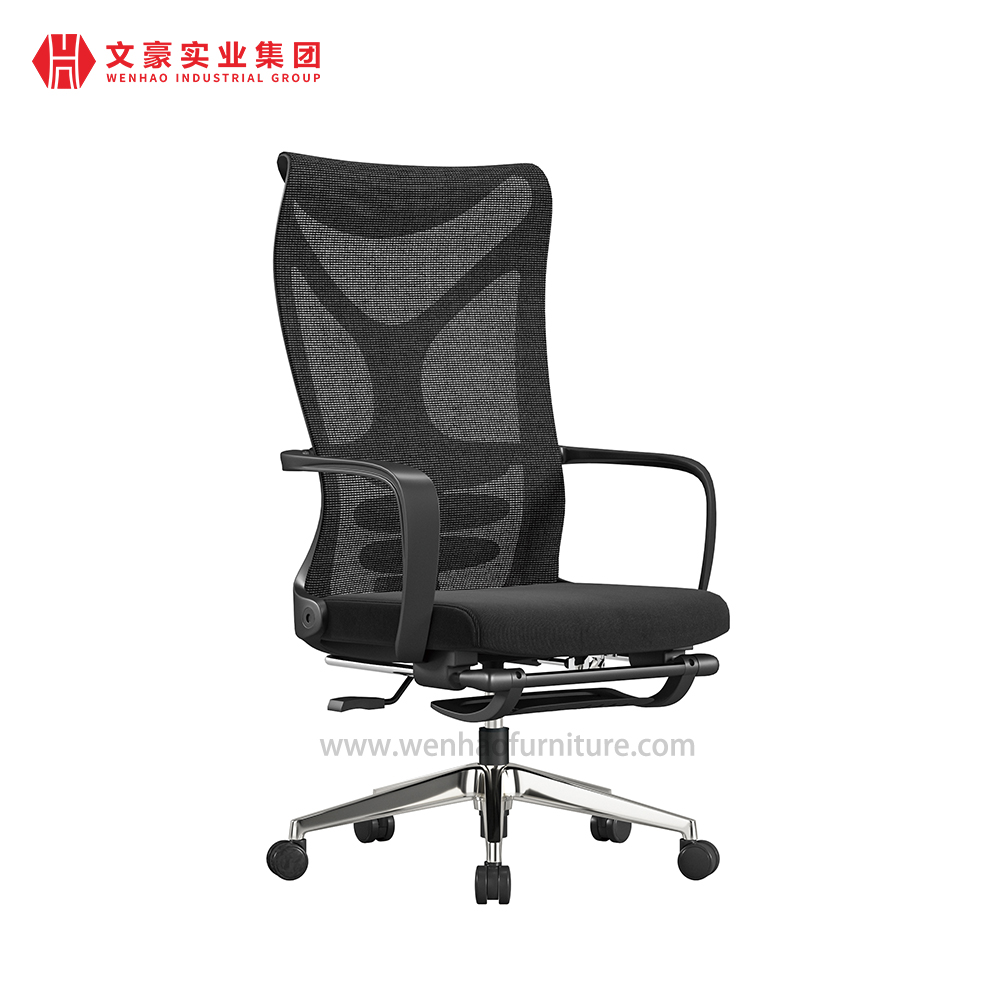 Melhor cadeira ergonômica de escritório com apoio de madeira, cadeiras de malha de computador de fábrica com banquinho
