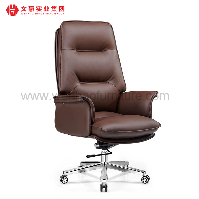 A mesa estofada luxuosa preside a cadeira de roda ajustável ergonômica do couro do escritório de Excutive