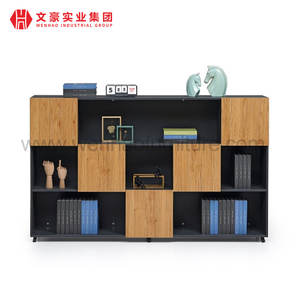 Design de luxo moderno mobiliário de escritório grande armário de arquivo de armazenamento estante de madeira gabinete de 3 camadas
