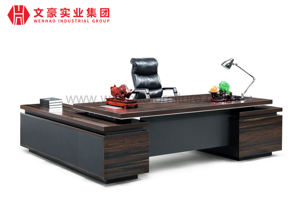 Executivo de mesa de escritório com design de moda moderno de luxo CEO CEO em forma de L